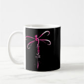 Brustkrebs-Krieger Brustkrebs-Bewusstsein Kaffeetasse (Links)