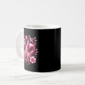 Brustkrebs Krieger Brustkrebsbewusstsein Kaffeetasse (Vorderseite Links)