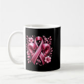 Brustkrebs Krieger Brustkrebsbewusstsein Kaffeetasse (Links)