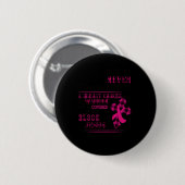 Brustkrebs-Krieger, der vom Blut erfasst wird Button (Vorne & Hinten)