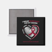 Brustkrebs-Krieger, der vom Blut erfasst wird Magnet (Vorderseite/Rückseite)