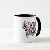 Brustkrebs-Krieger-Kaffee-Tasse Tasse (VorderseiteRechts)