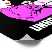 Brustkrebs-Krieger Unzerbrechliches Geschenk Poster (Ecke)