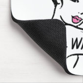 Brustkrebs-Kriegerin Rosie Riveter Pink Frauen Mousepad (Ecke)