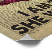 Brustkrebs-Kriegerschmetterling Ich bin der Sturm Poster (Ecke)