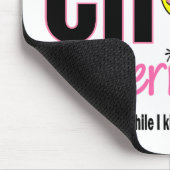 Brustkrebs-Küken unterbrochen Mousepad (Ecke)