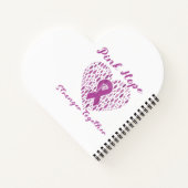 Brustkrebs: Liebe, Unterstützung und rosa Ribbons Notizblock (Rückseite)