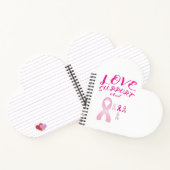 Brustkrebs: Liebe, Unterstützung und rosa Ribbons Notizblock (Innenseite)