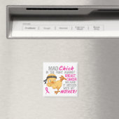 Brustkrebs Mad chick mit Mutter 3L Magnet (In Situ (Geschirrspüler))