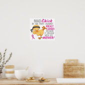 Brustkrebs Mad chick mit Mutter 3L Poster (Küche)