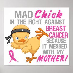Brustkrebs Mad chick mit Mutter 3L Poster