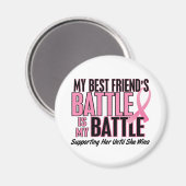 Brustkrebs mein BATTLE zu 1 bester Freund Magnet (Vorderseite/Rückseite)