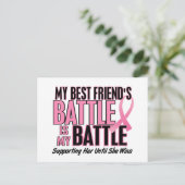 Brustkrebs mein BATTLE zu 1 bester Freund Postkarte (Stehend Vorderseite)