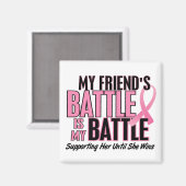 Brustkrebs mein BATTLE zu 1 Freund Magnet (Vorderseite/Rückseite)