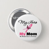 Brustkrebs Mein Held Meine Mama Button (Vorne & Hinten)
