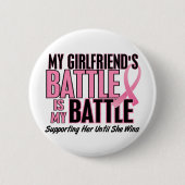 Brustkrebs mein KAMPF ZU 1 Freundin Button (Vorderseite)