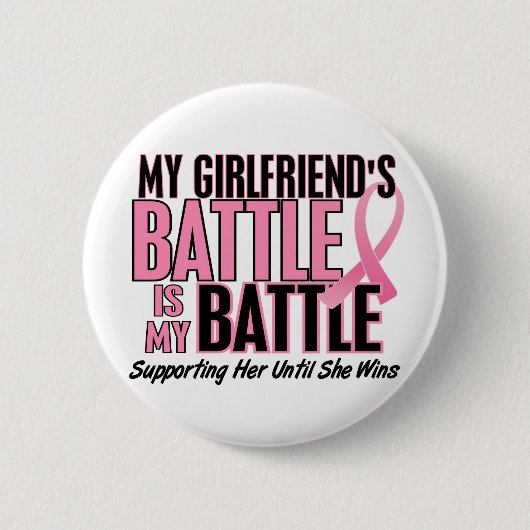 Brustkrebs mein KAMPF ZU 1 Freundin Button (Vorderseite)