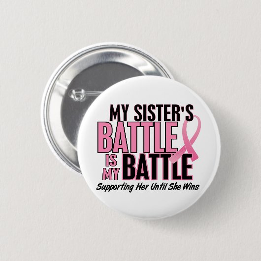 Brustkrebs mein KAMPF ZU 1 Schwester Button (Vorne & Hinten)