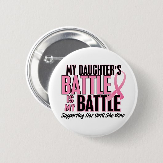 Brustkrebs mein KAMPF ZU 1 Tochter Button (Vorne & Hinten)