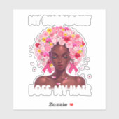 Brustkrebs Mein Onkologe macht meinen Haarkrebs u Aufkleber (Blatt)