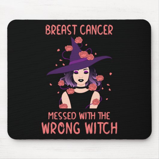 Brustkrebs mit dem falschen HexenHallowee verwirrt Mousepad (Vorne)