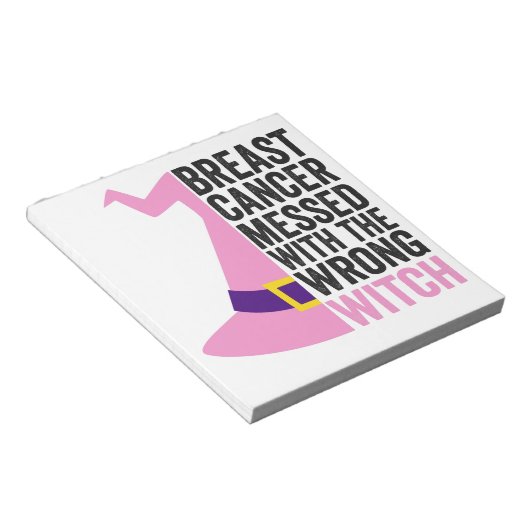 Brustkrebs mit dem falschen Hexenwitz Notizblock (angewinkelt)