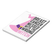 Brustkrebs mit dem falschen Hexenwitz Notizblock (Rotiert)