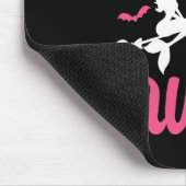Brustkrebs mit dem falschen rosa Hexenhut Mousepad (Ecke)