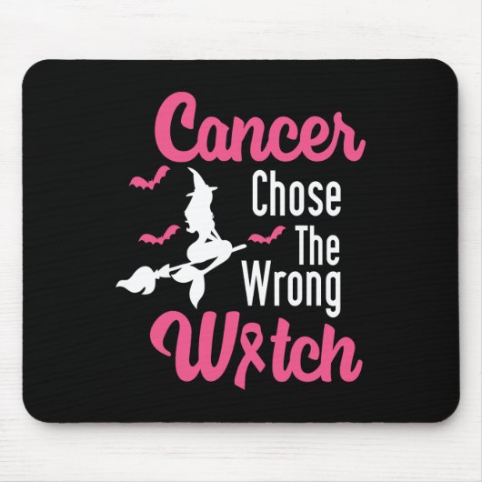 Brustkrebs mit dem falschen rosa Hexenhut Mousepad (Vorne)
