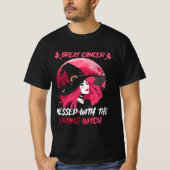 Brustkrebs mit dem falschen rosa Hexenhut T-Shirt (Vorderseite)