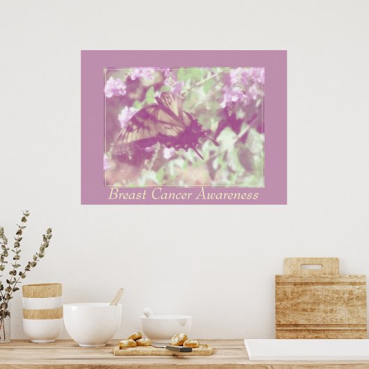 Brustkrebs - Monarchschmetterling. Poster (Küche)