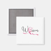 Brustkrebs Monat Schmetterlinge Rosa Schleife Frau Magnet (Vorderseite/Rückseite)