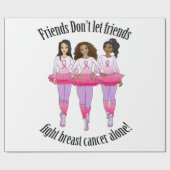 Brustkrebs - Niemand kämpft allein OM Geschenkpapier (Flach)