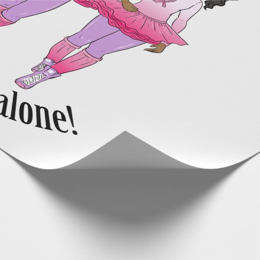 Brustkrebs - Niemand kämpft allein OM Geschenkpapier (Ecke)