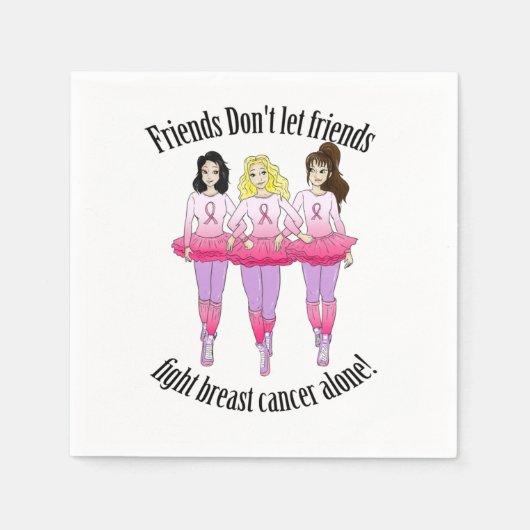 Brustkrebs: Niemand kämpft allein Serviette (Vorderseite)