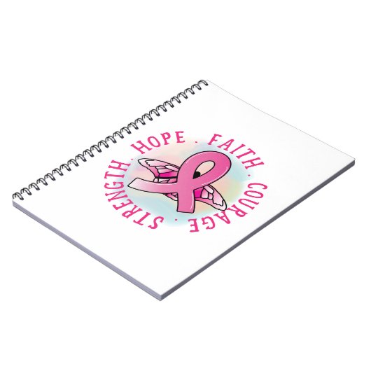 Brustkrebs-Notebook Notizblock (Linke Seite)