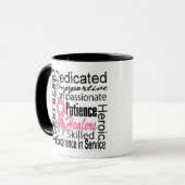 Brustkrebs-Onkologe-Collage Tasse (Vorderseite Links)