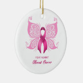 Brustkrebs-Ornamente Keramik Ornament (Rechts)