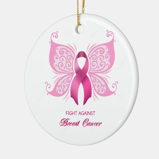 Brustkrebs-Ornamente Keramik Ornament (Links)