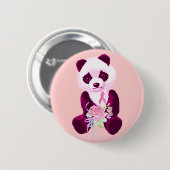 Brustkrebs-Panda-Bär Button (Vorne & Hinten)
