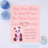 Brustkrebs-Panda-Bär Flyer (Einzeln)