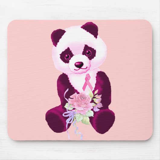 Brustkrebs-Panda-Bär Mousepad (Vorne)