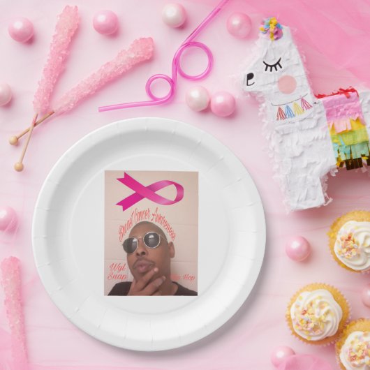 Brustkrebs Pappteller (Party)