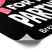 Brustkrebs-Partner T-Shirt Poster (Ecke)