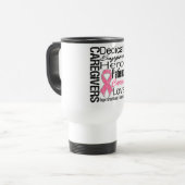 Brustkrebs-Pflegekraft-Collage Reisebecher (Vorderseite Links)