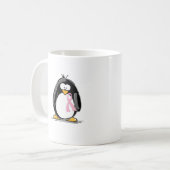Brustkrebs-Pinguin Kaffeetasse (Vorderseite Links)