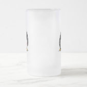 Brustkrebs-Pinguin Mattglas Bierglas (Mittel)