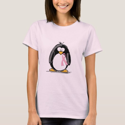 Brustkrebs-Pinguin T-Shirt (Vorderseite)