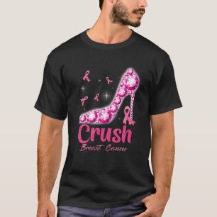 Brustkrebs Pink Bling High Heels Brust C T-Shirt