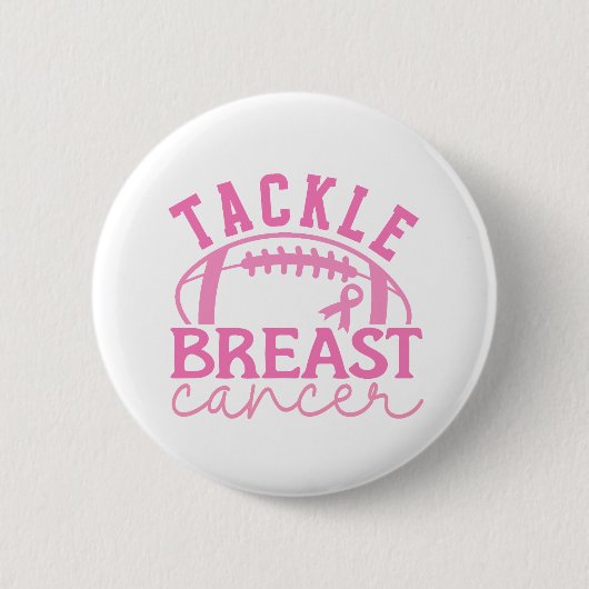 Brustkrebs Pink Ribbon Bewusstsein Button (Vorderseite)